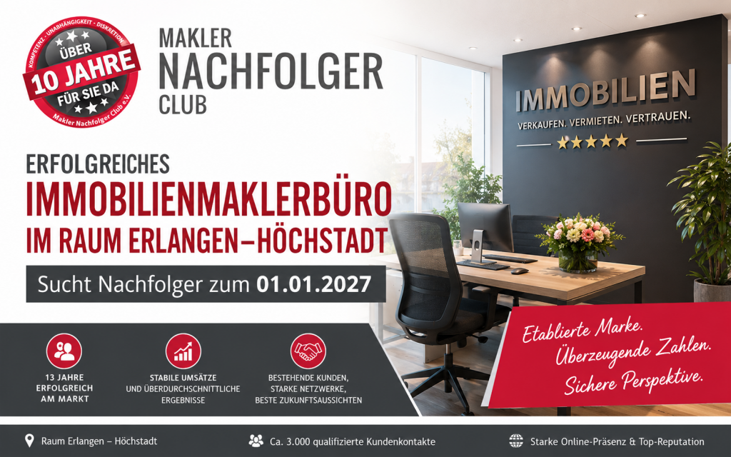 Immobilienmaklerbüro kaufen im Raum Erlangen-Höchstadt: